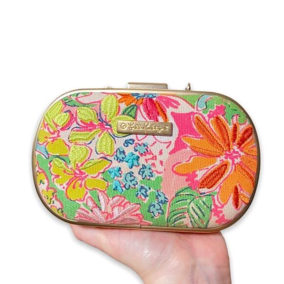 Rare Lily Pulitzer for Target 🎯 🌺 Resort Hard Shell 🐚 Crossbody Clutch Purse - Picture 3 of 17